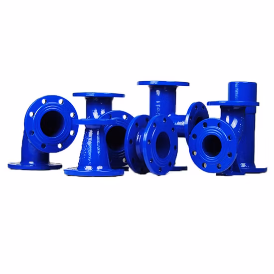 Factory ISO2531 En545 En598 Di Elbow Tee Corss Fitting Ductile Iron Cast Iron Flanged Pipe Fittings